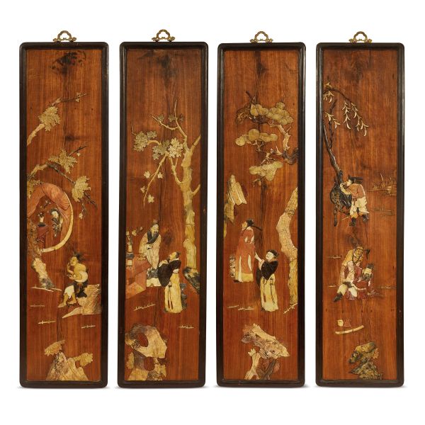 



A SET OF FOUR PANELS, CHINA, 19TH/20TH CENTURY