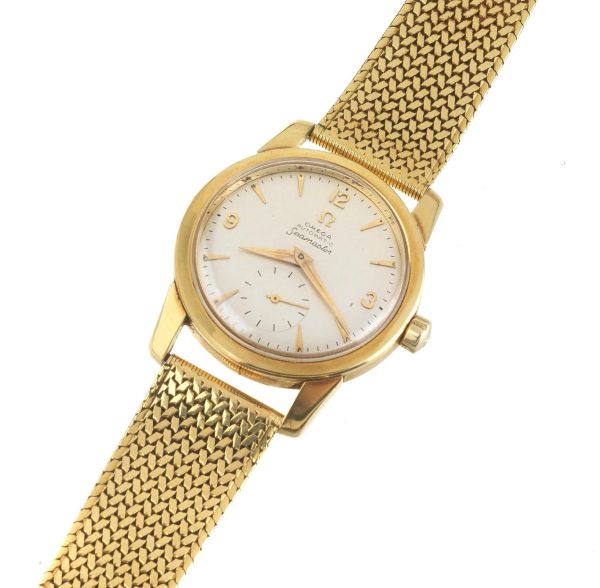 OMEGA SEAMASTER YELLOW GOLD WRISTWATCH