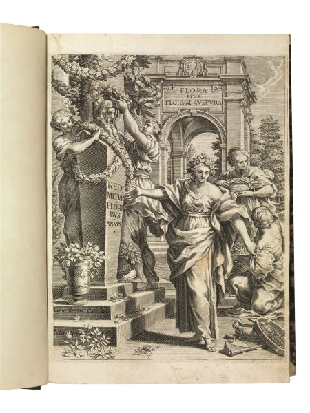      (Botanica - Illustrati 600)   FERRARI, Giovanni Battista.   De florum cultura libri IV.   Romae, excudebat Stephanus Paulinus, 1633. 