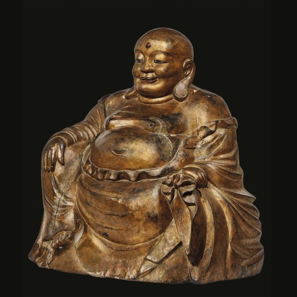 A LARGE SCULPTURE OF BUDDHA, CHINA, QING DYNASTY, 19TH CENTURY&nbsp;