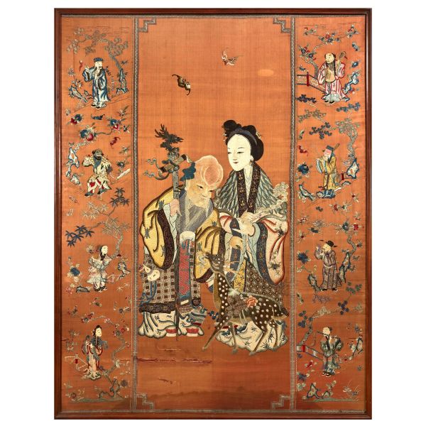 



LARGE SILK EMBROIDERY, CHINA, QING DYNASTY, 20TH CENTURY