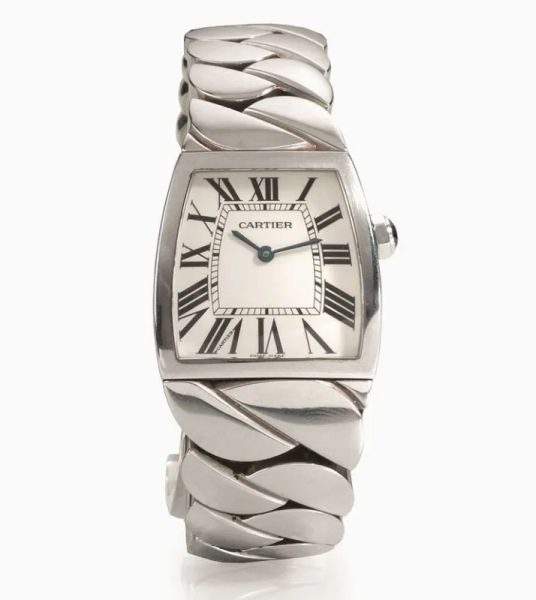 Orologio da polso Cartier La Dona, produzione recente, in acciaio, con scatola