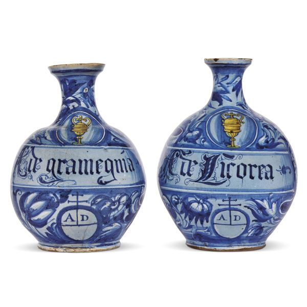 A PAIR OF APOTHECARY BOTTLES, VENICE, MID 16TH CENTURY