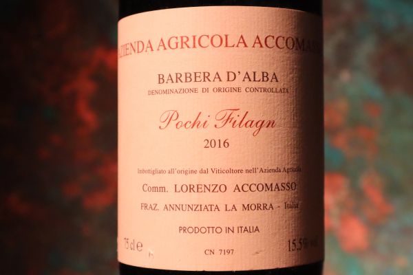 



Barbera d&rsquo;Alba Pochi Filagn Lorenzo Accomasso 2016