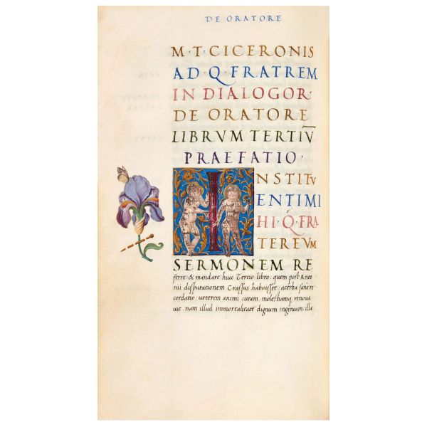 Una legatura architettonica a intarsio di grandissima importanza e rarità su un superbo manoscrit...