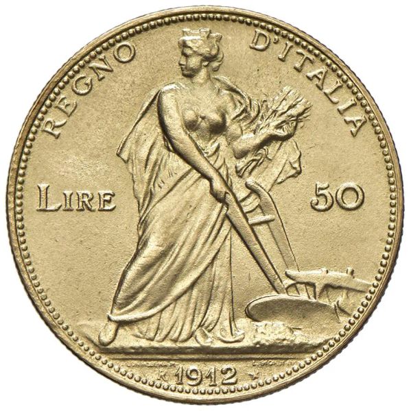 RIPRODUZIONE IN ORO 50 LIRE VITTORIO EMANUELE III