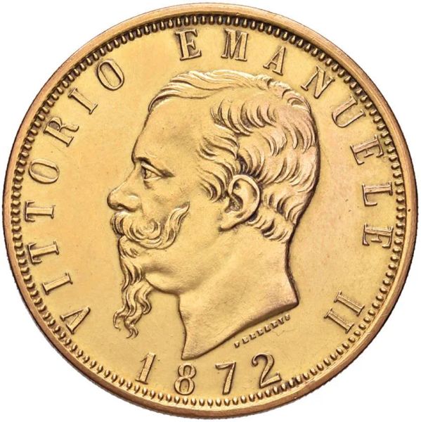 SAVOIA, RIPRODUZIONE IN ORO DELLE 100 LIRE 1872