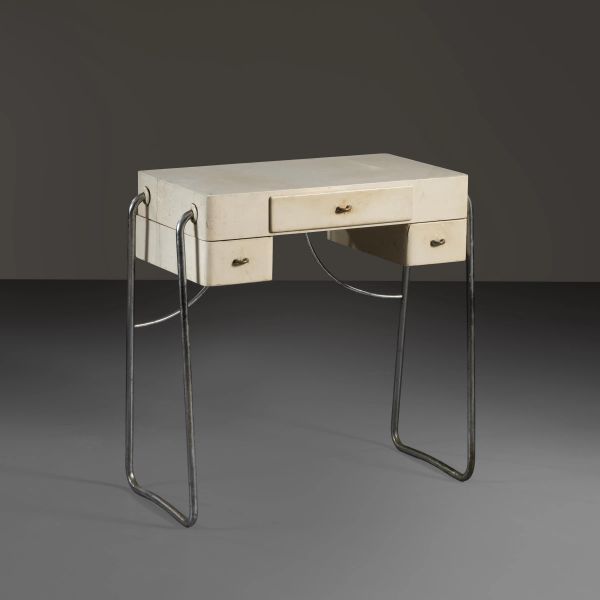 



CONSOLLE, METAL AND WHITE LACQUERED WOODEN STRUCTURE 