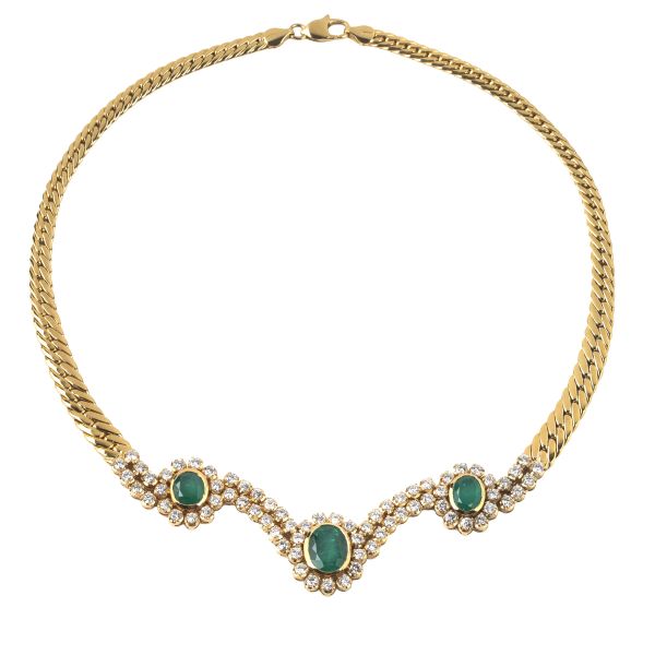 COLLIER CON SMERALDI E DIAMANTI
