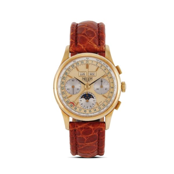 



HEUER GOLDEN HOURS CRONOGRAFO CALENDARIO COMPLETO E FASI LUNARI