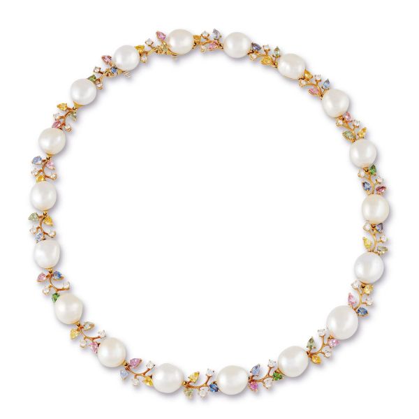 



SCHOEFFEL NECKLACE WITH PEARLS AND SAPPHIRES