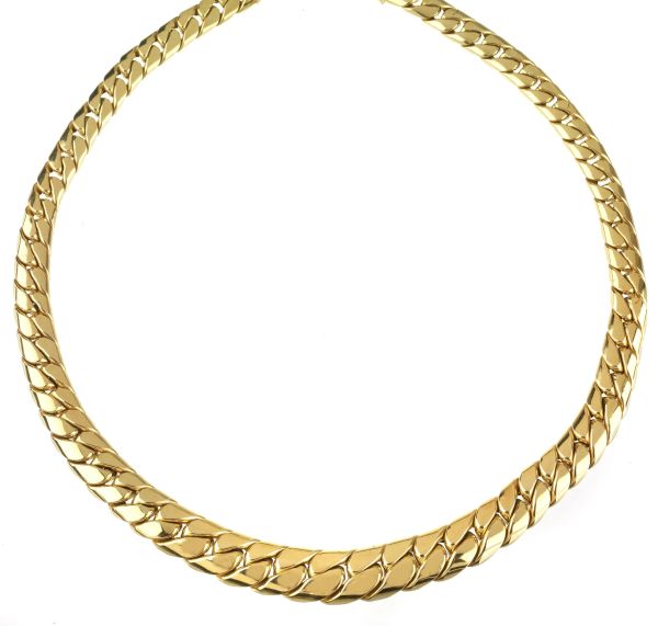 CURB CHAIN NECKLACE IN 18KT YELLOW GOLD