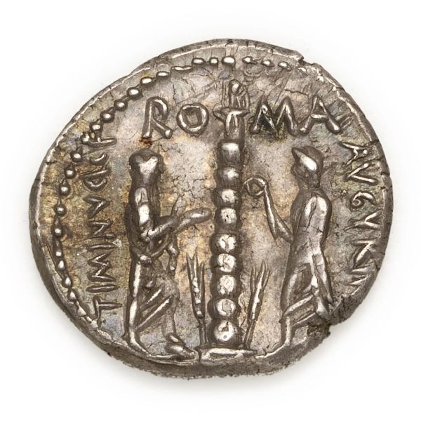 Minucia - Denario Ti. Minucius c.f Augurinus (134 a.C.) - Zecca: Roma