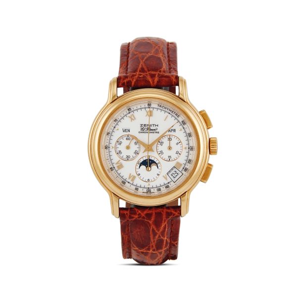 ZENITH EL PRIMERO CHRONOMASTER  REF. 30.0240.410 YELLOW GOLD WRISTWATCH