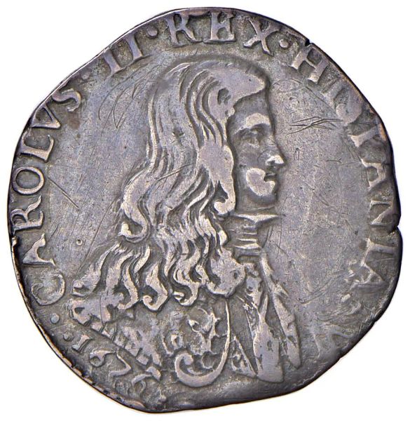 MILANO. CARLO II (1676-1700) QUARTO DI FILIPPO 1676