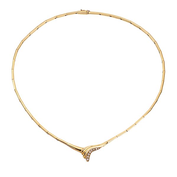 DIAMOND NECKLACE IN 18KT YELLOW GOLD