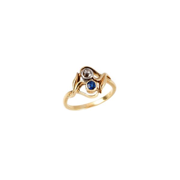 



SAPPHIRE AND DIAMOND RING IN GOLD AND SILVER 