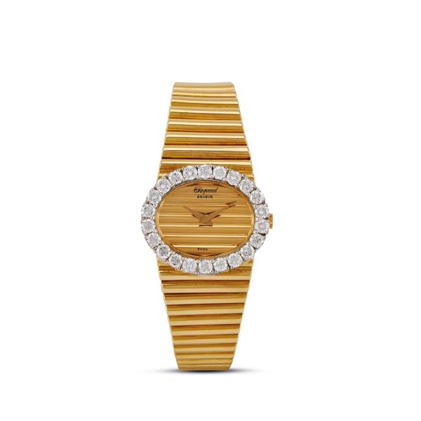 Chopard - CHOPARD REF. 5052 1 YELLOW GOLD AND DIAMOND LADY'S WATCH