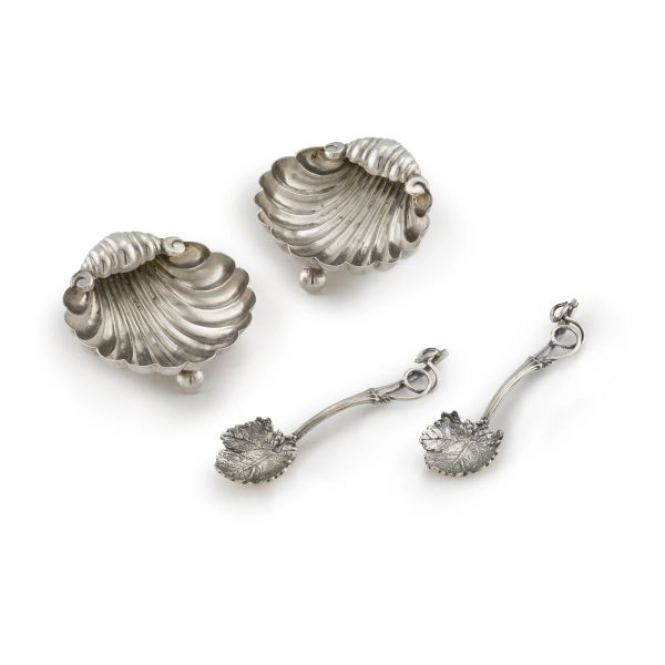 SEI SALIERE, BIRMINGHAM, 1893 E 1899, ARGENTIERI WILLIAM HENRY LEATHER E MITCHELL BOSLEY & CO