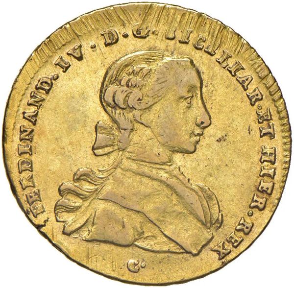     NAPOLI. REGNO DELLE DUE SICILIE. FERDINANDO IV DI BORBONE (1759-1816) 6 DUCATI 1765 