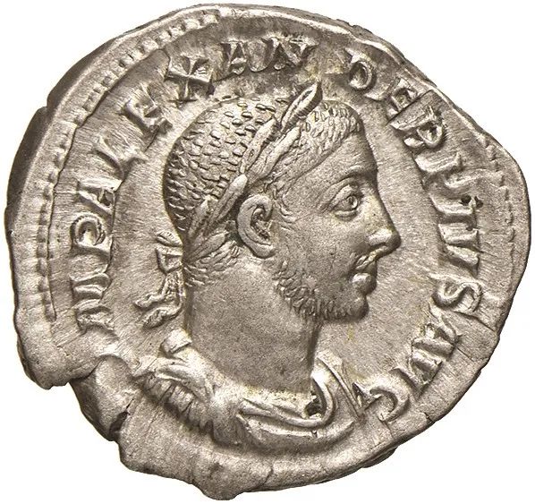 IMPERO ROMANO. ALESSANDRO SEVERO (222-235 d. C.) DENARO, zecca di Roma c. 232