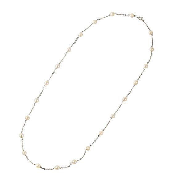 COLLANA A CATENA CON PERLE