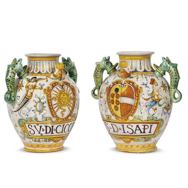 VASO BIANSATO, MONTELUPO, SECONDA METÀ SECOLO XVII