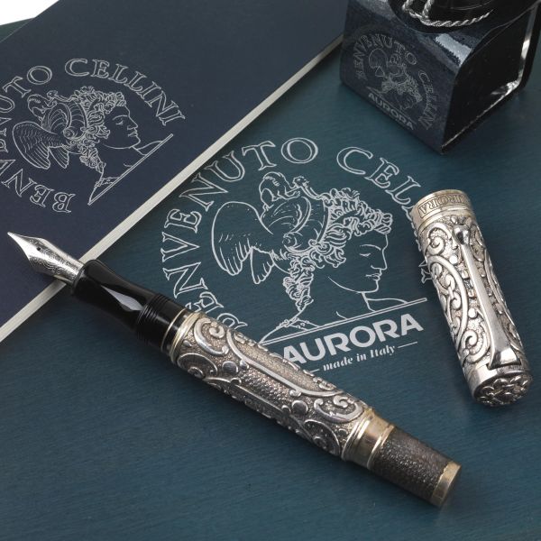 AURORA "BENVENUTO CELLINI" LIMITED EDITION SILVER FOUNTAIN PEN N. 1543/1919