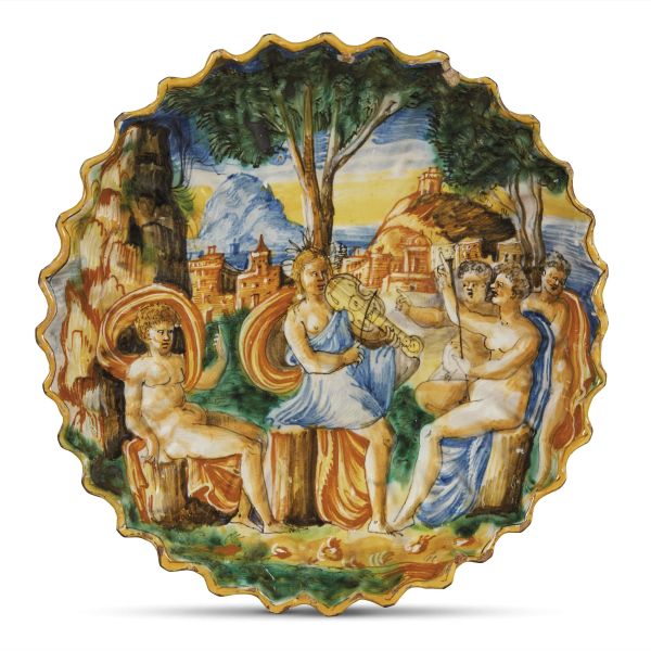 A MOULDED BOWL (CRESPINA), CASTELDURANTE, WORKSHOP OF LUDOVICO E ANGELO PICCHI, CIRCA 1550-1560