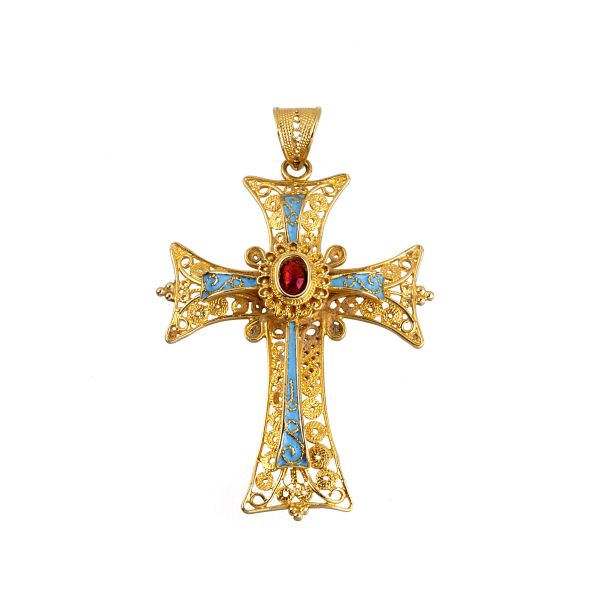 



CROSS-SHAPED PENDANT IN 18KT YELLOW GOLD