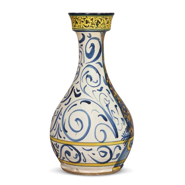 BOTTIGLIA DA FARMACIA, CASTELLI, BOTTEGA POMPEI, 1530-1550