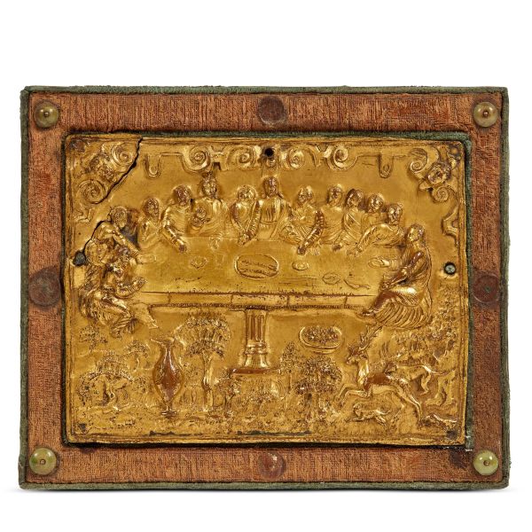 



Northern Italy, 16th century, The Last Supper, gilted bronze