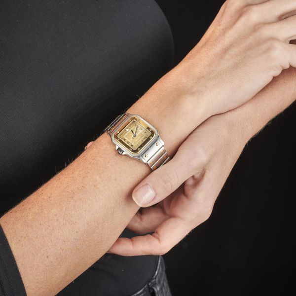 CARTIER SANTOS GALBEE MISURA GRANDE ACCIAIO E ORO