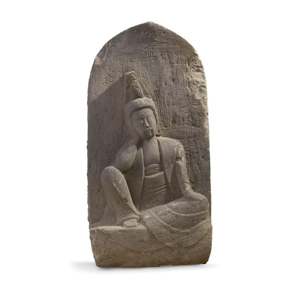



STONE STELE WITH MEDITATING BODHISATTVA, JAPAN, 18TH&ndash;19TH CENTURY