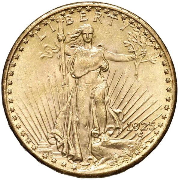 STATI UNITI. 20 DOLLARI 1925 SAINT GAUDENS DOUBLE EAGLE WITH MOTTO. ZECCA PHILADELPHIA
