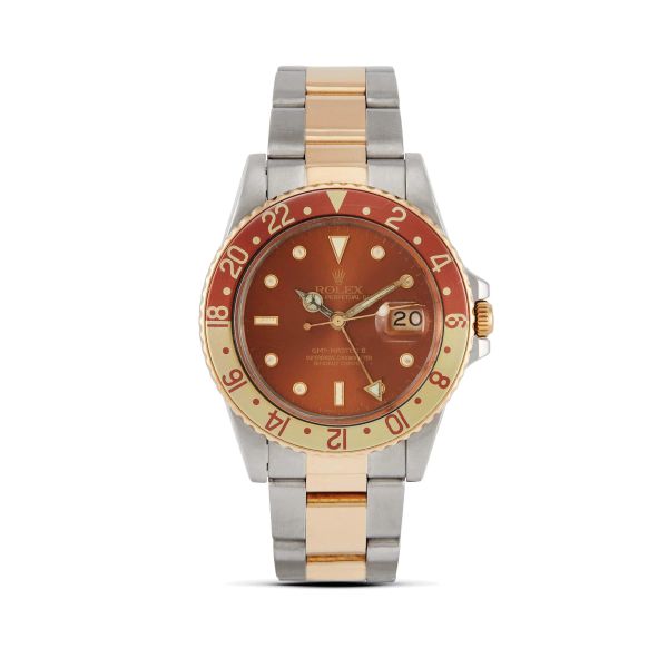 Rolex - 



ROLEX GMT MASTER II &quot;ROOT BEER&quot; REF. 16753 N. 80497XX STAINLESS STEEL AND GOLD WRISTWATCH, 1983