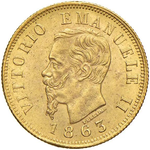      SAVOIA VITTORIO EMANUELE II (1861-1878) 10 LIRE 1863 Torino  