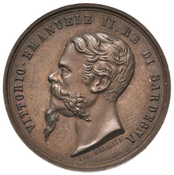 FIRENZE VITTORIO EMANUELE II DI SAVOIA RE ELETTO (1859-1861) MEDAGLIA PER L&rsquo;INDIPENDENZA 1859