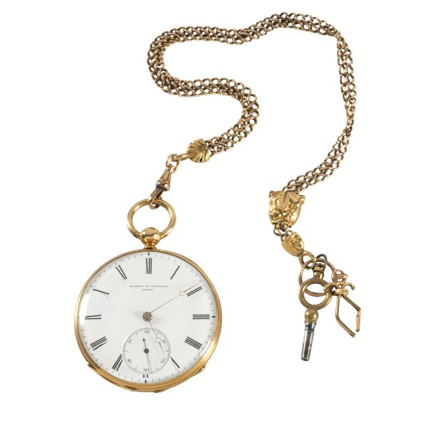 



VACHERON ET CONSTANTIN OROLOGIO DA TASCA IN ORO CON CATENA 