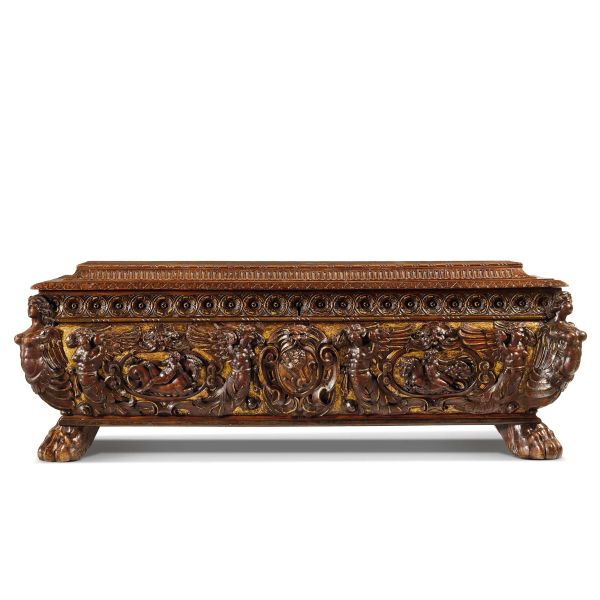 A RENAISSANCE STYLE CASSONE, 19TH CENTURY