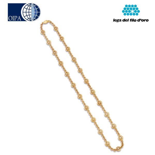 COLLANA LUNGA IN ORO ROSA E CATAFORESI NERA ELIKA DADA ARRIGONI