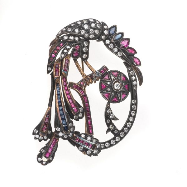 ANIMALIER BROOCH IN SILVER AND GOLD