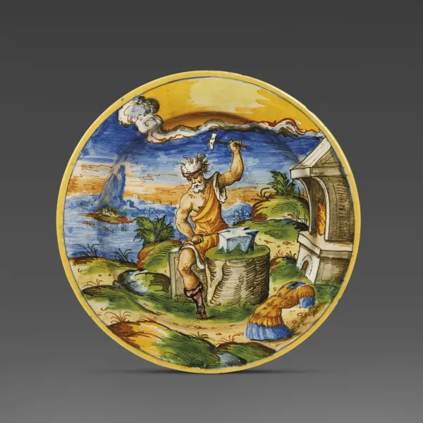 A DISH, VENICE, MASTRO DOMENICO AND COWORKERS, CIRCA 1560-1570