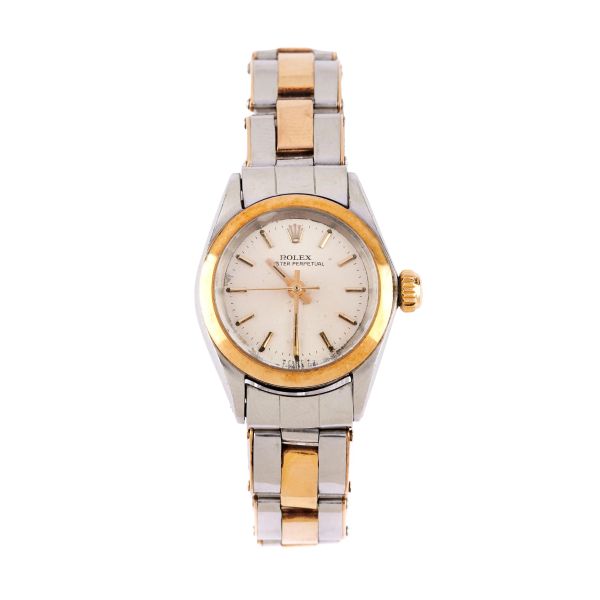 Rolex - ROLEX OYSTER PERPETUAL LADY REF. 6618 N. 16215XX GOLD AND STAINLESS STEEL WRISTWATCH, 1967