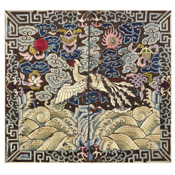 



AN EMBROIDERED FABRIC PANEL, CHINA, QING DYNASTY, 19TH CENTURY