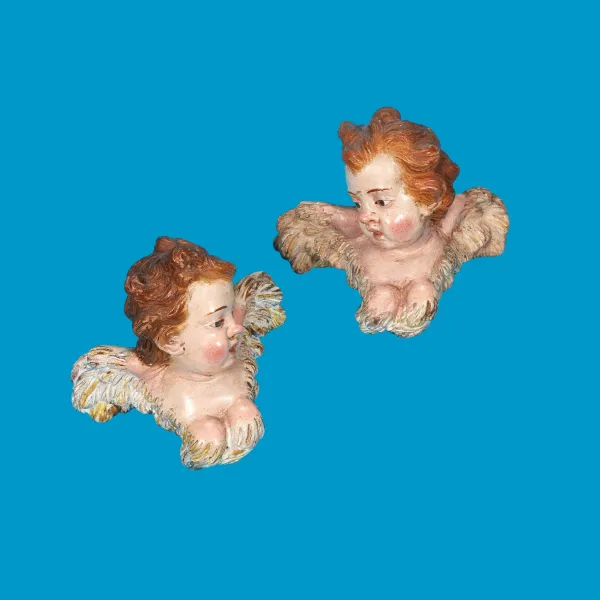 



DUE TESTE DI CHERUBINO, NAPOLI, SECOLO XVIII/XIX 