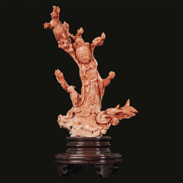 A CORAL SCULPTURE, CHINA, QING DYNASTY, 19TH-20TH CENTURY