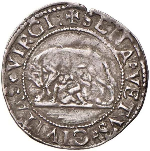 SIENA REPUBBLICA (1404 &ndash; 1555), GROSSO CON LA LUPA (Capitoli del 15 giugno 1526)