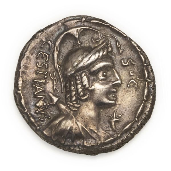 



Plaetoria - Denario M. Plaetorius Cestianus (67 a.C.) - Zecca: Roma