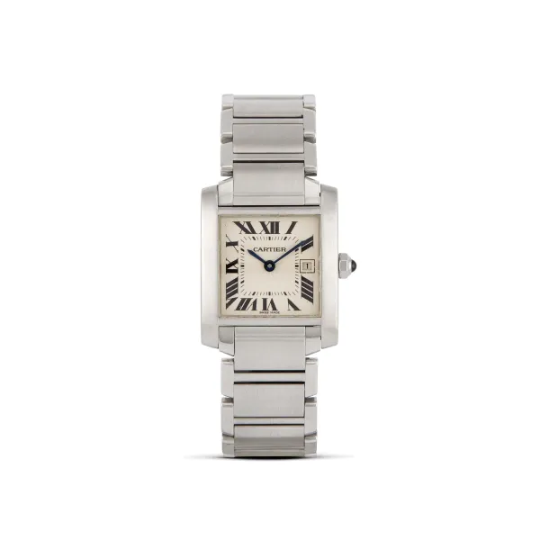 Cartier - 



CARTIER TANK FRANCAISE MID-SIZE STAINLESS STEEL WRISTWATCH